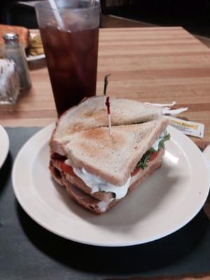 Turkey Club and fresh made ice tea!