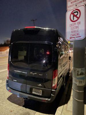 Illegally parked vehicle