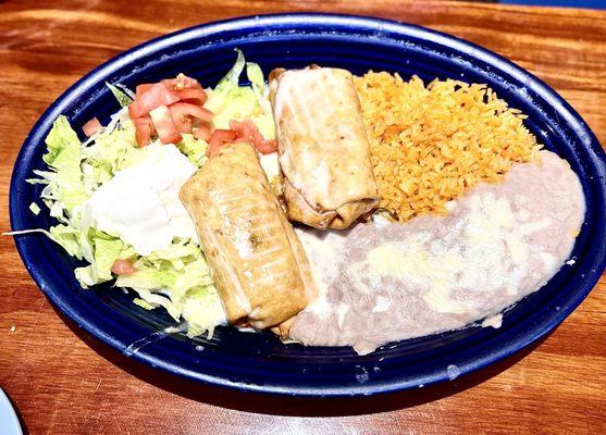 Beef chimichangas