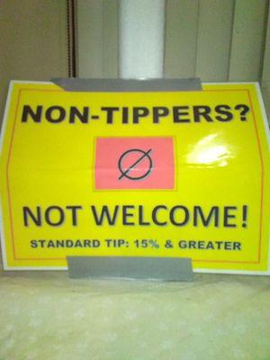 NEVER IN MY LIFE HAVE IVE SEEN SUCH A IGNORANT & DISRESPECT SIGN BY THE OWNERS