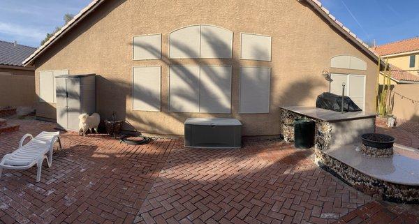 South side of the house