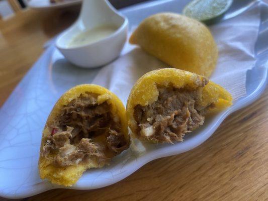 Great filling in the empanadas