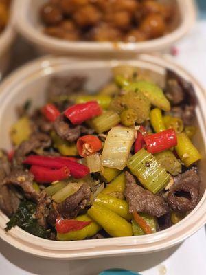Stir fried beef