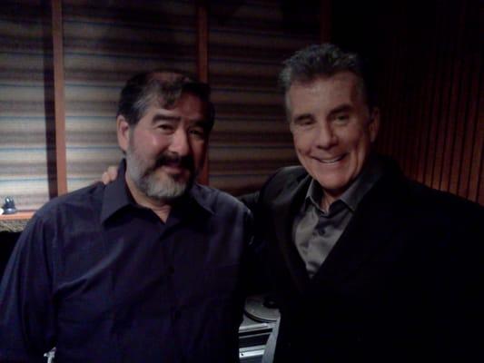 With John Walsh after recording Voice Tracks for America's Most Wanted.