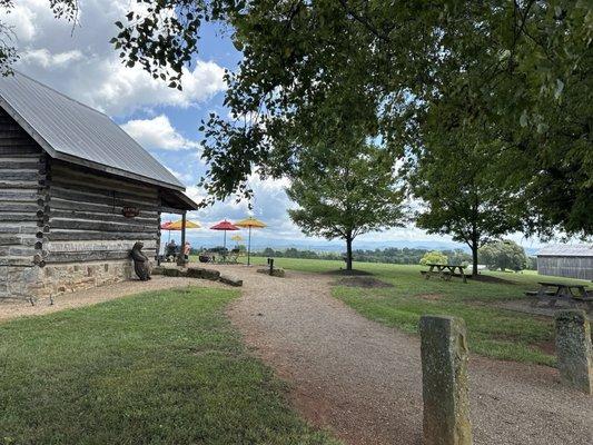 The walk up to the tasting room and sitting area...