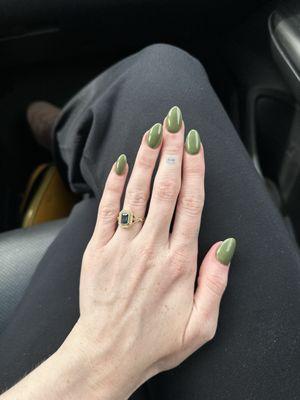 Full set with gel add-on on acrylic.