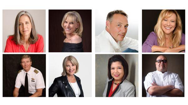 a compilation of mens' and women's Headshots for business and social media