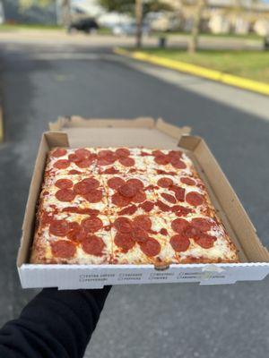 Pepperoni Square Pizza