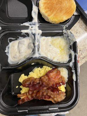 This is the deluxe breakfast. This and a cup of coffee wad$7.93. Pitiful