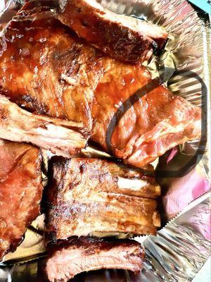 Undercooked ribs. (Rare)