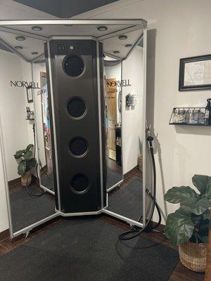 Airbrush tanning room.