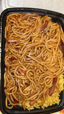 Pork lo Mein and fried rice