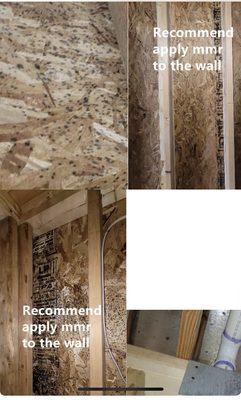 Molded in pre dry wall inspection. They won't refund the money