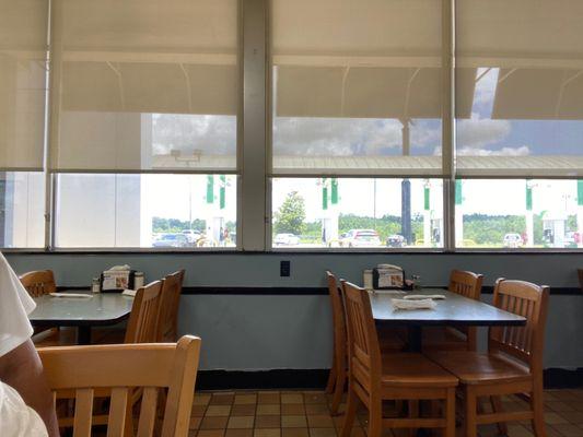 This is just a few places you can sit. There's also a counter and plenty of booths!