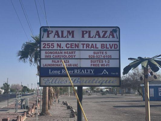 Street business sign.