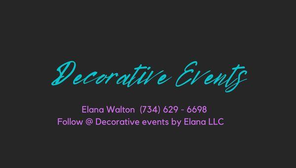 Decorative Events by Elana