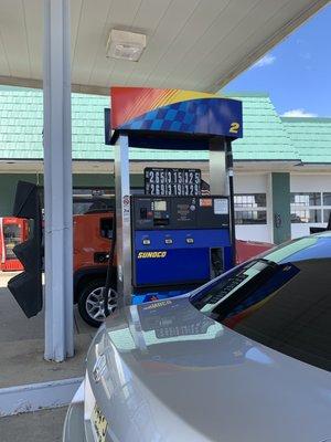 Newly branded Gas station