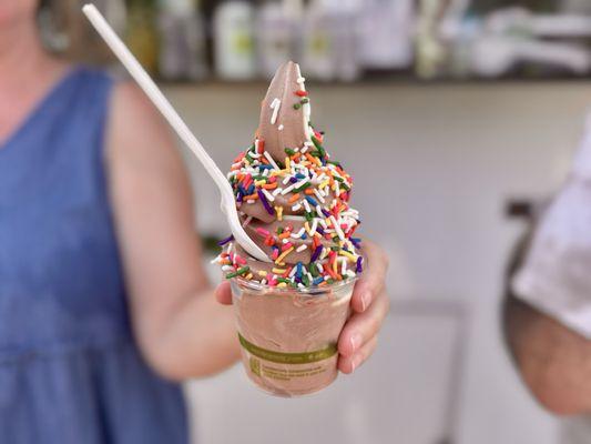 Pineapple-Chocolate Swirl with Sprinkles