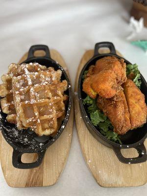 Chicken and waffles
