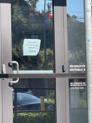 Lottery office do not issue checks after 4:30 pm