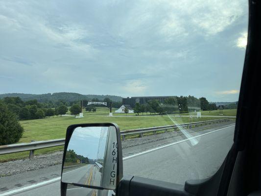 Driving through Kentucky- passed Jim's house.