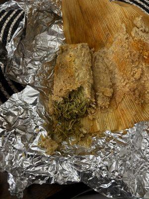 Tamale was old, we ended up throwing away all the food we ordered because it looked old and tasted super bad