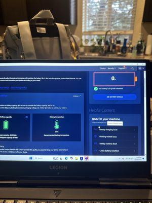 Shows my computers battery is in "good condition."
