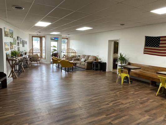 Addition area to sit while looking at devices.