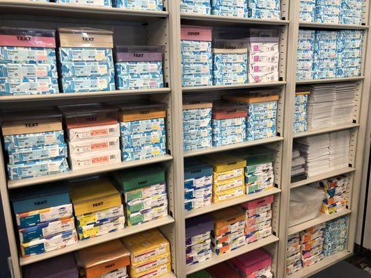A great selection of paper and supplies!