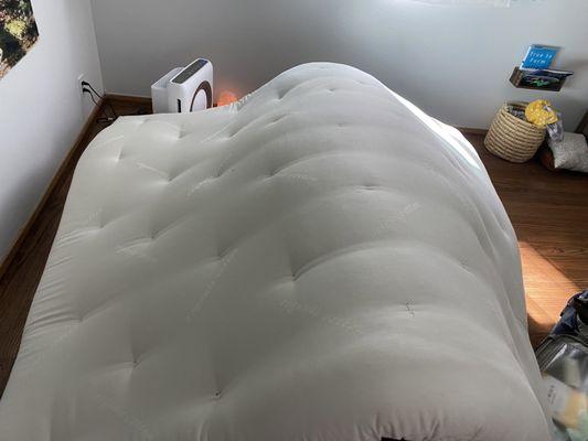 Mold remains intense even after many drying methods: air purifiers constantly for a week straight, baking soda, and direct sun for days.