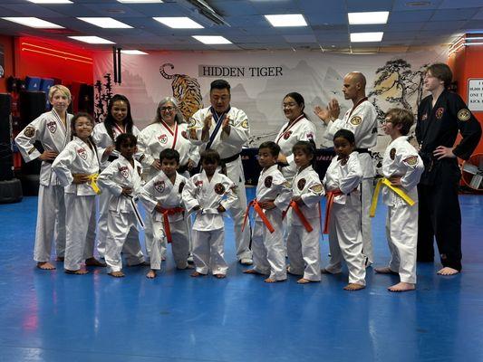 Celebrating Testing and belt advancement!!!