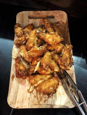 Melt-off-the-bone chicken wings served for a reception in the restaurant