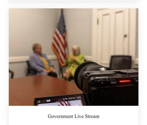 Melinda Gallant host of one of SCTV's anchor shows interviews county clerk, Su Moran, Esquire.