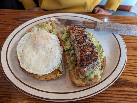 smoked salmon avocado toast