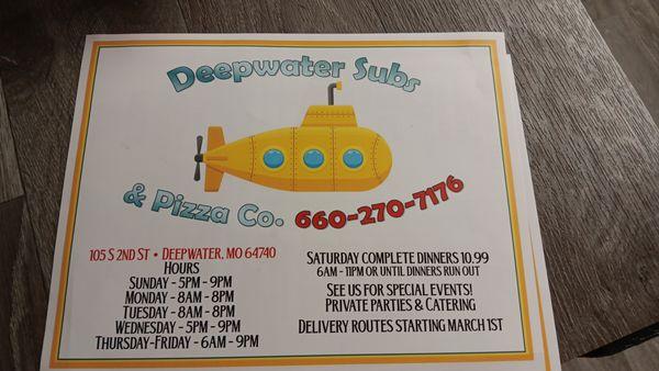 Deepwater Subs and Pizza