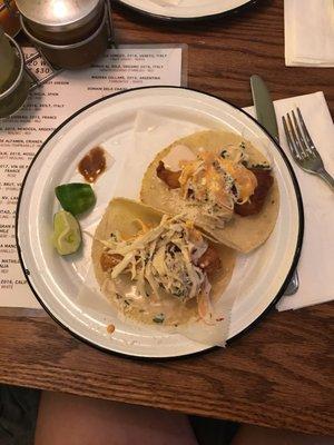 Seasonal fish tacos