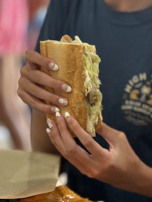 Hot grilled chicken sub