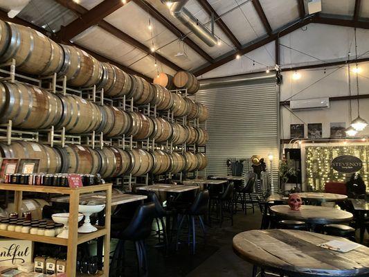 Winery's interior.