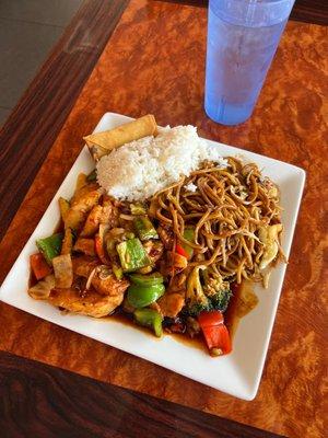 Fish garlic sauce lunch special