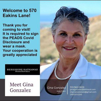 Gina Gonzalez demonstrates great attention to detail during open houses and markets each property with personal care.