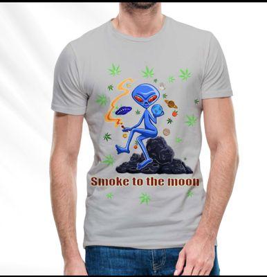 Material :60% Cotton 40% Polyester T-Shirt
Design: Alien Smoke to the moon
Color : Grey
Sizes: M to XXXL