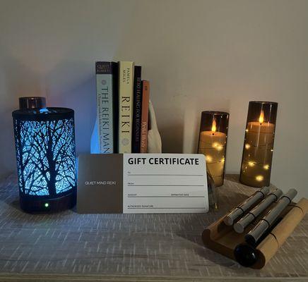 Gift Certificates are a great way to spread the Love through Reiki! Available in any amount!