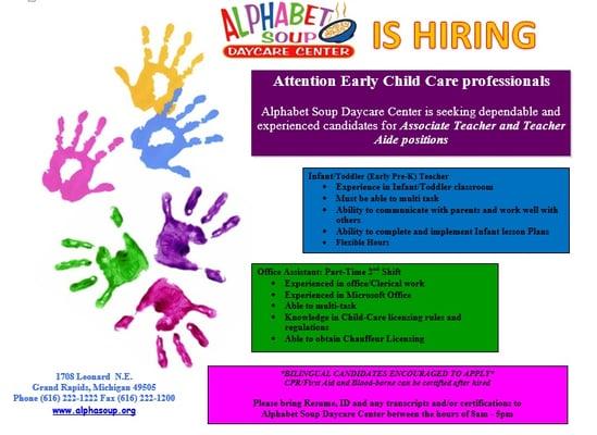Looking for Childcare Professionals!