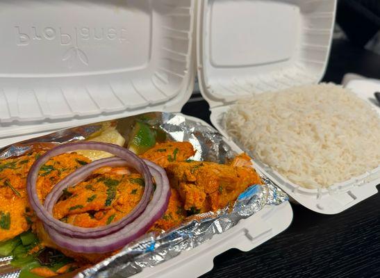 Tandoori Salmon with Rice (delivery)