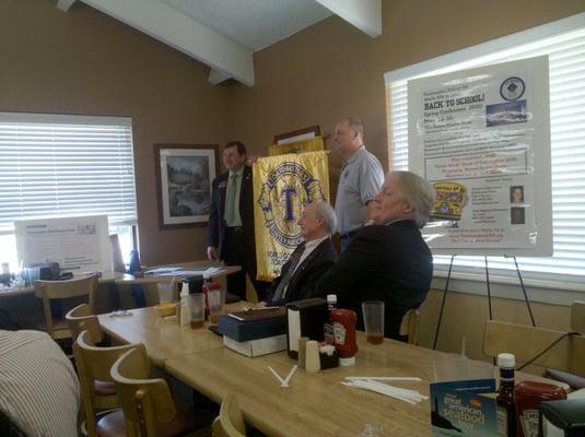 Banner ceremony shortly after we chartered.