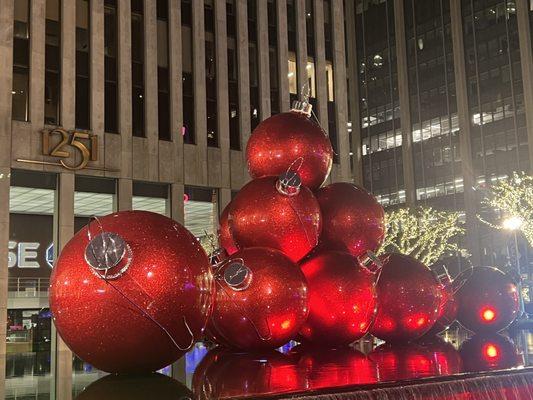 Giant Red Ornaments