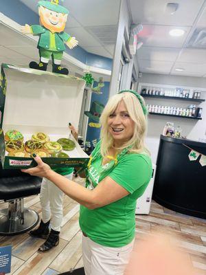 Celebrating st Patrick's Day