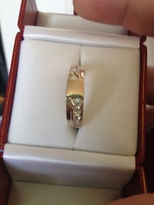 And this is my husband's new ring.