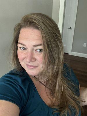 My hair cut and colored by Liz