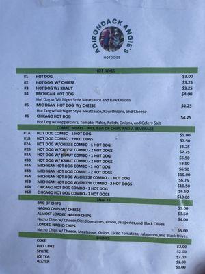 Adirondack Angies Hot Dog stand